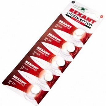 Батарейки литиевые REXANT CR1225 3 V 48 mAh, 5 шт.