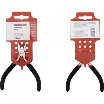 Бокорезы мини REXANT 120 мм никелированные, авторазжим, обливные рукоятки