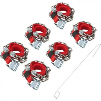 Цепи (браслеты) противоскольжения REXANT для легковых авто (колеса 165-205 мм), 6 шт. Цепи (браслеты) противоскольжения REXANT для легковых авто (колеса 165-205 мм), 6 шт.