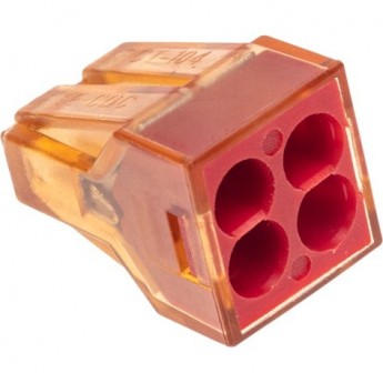 Экспресс-клемма REXANT СМК 773-604 с пастой, 4-проводная 0,75-4 мм² (50 шт/уп)