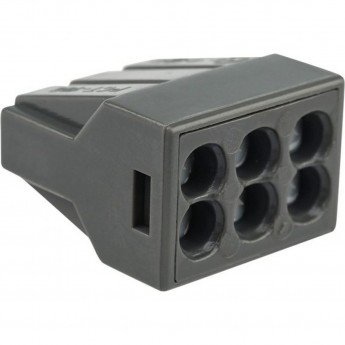 Экспресс-клемма с пастой REXANT СМК 773-306, 6-проводная до 2,5 мм², серая (50 шт/уп)