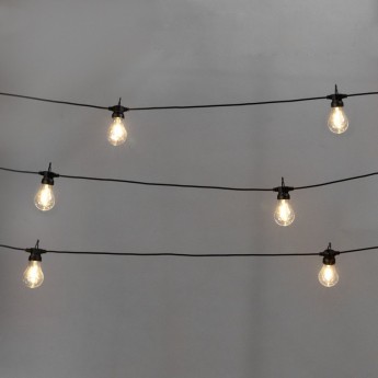 Гирлянда садовая REXANT ЛОНДОН КАНЭРИ, 20 м, 3000К, встроенный аккумулятор, солнечная панель