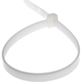 Хомут-стяжка кабельная REXANT нейлоновая 300x7,6мм, белая (100 шт/уп)