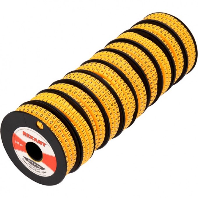 Кабельные маркеры REXANT EC-2 3.6-7.4 мм 10 роликов 12-6061