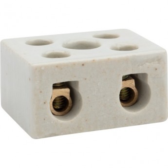 Клемма керамическая REXANT КВ 12 мм² винтовая с крепежным отверстием, 50 шт.