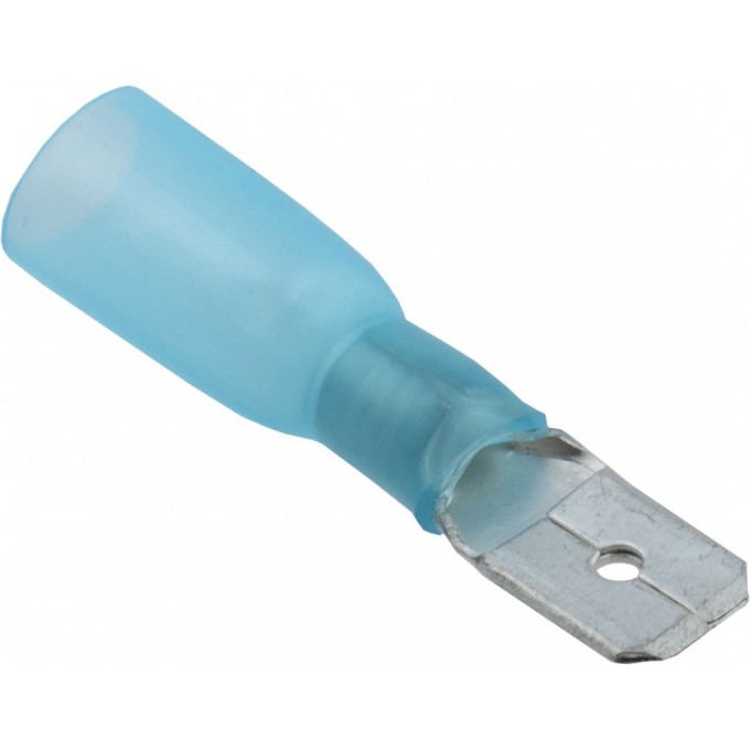Клемма плоская REXANT изолированная термоусаживаемая РПи-п-т 2.5-(6.3)/РпИп-т 2-7-0,8 штекер 6.35 мм 1.5-2.5 мм² синий 08-0334