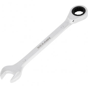 Ключ комбинированный REXANT 17 мм CrV трещоточный