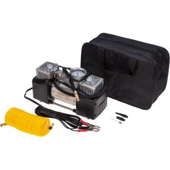 Компрессор автомобильный усиленный двухпоршневой REXANT 60л/мин, 10 АТМ