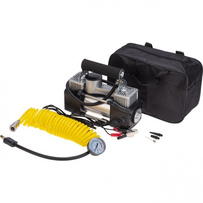 Компрессор автомобильный усиленный двухпоршневой REXANT 75л/мин, 10 АТМ 80-0523