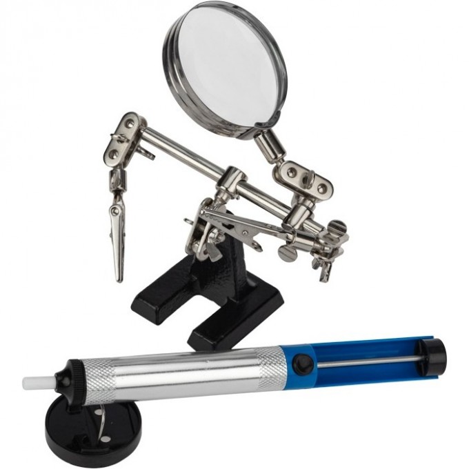 Набор для пайки REXANT К22 вспомогательный («Третья рука», подставка, экстрактор) 09-3762