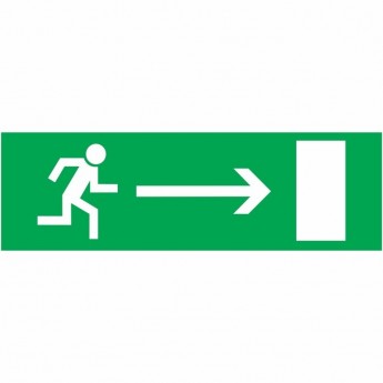 Наклейка эвакуационный знак REXANT НАПРАВЛЕНИЕ К ЭВАКУАЦИОННОМУ ВЫХОДУ НАПРАВО 100*300 мм