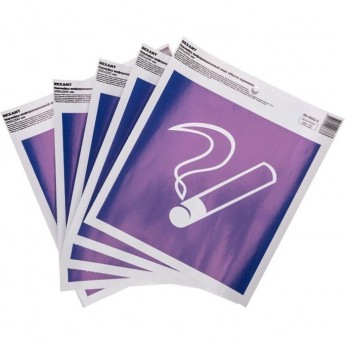 Наклейка информационный знак REXANT "Место курения" с хедером; 200х200