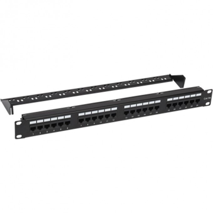 Панель коммутационная с кабельным органайзером 19", 1U, 24 порта, U/UTP, RJ-45, CAT 5e REXANT PRO 02-0031