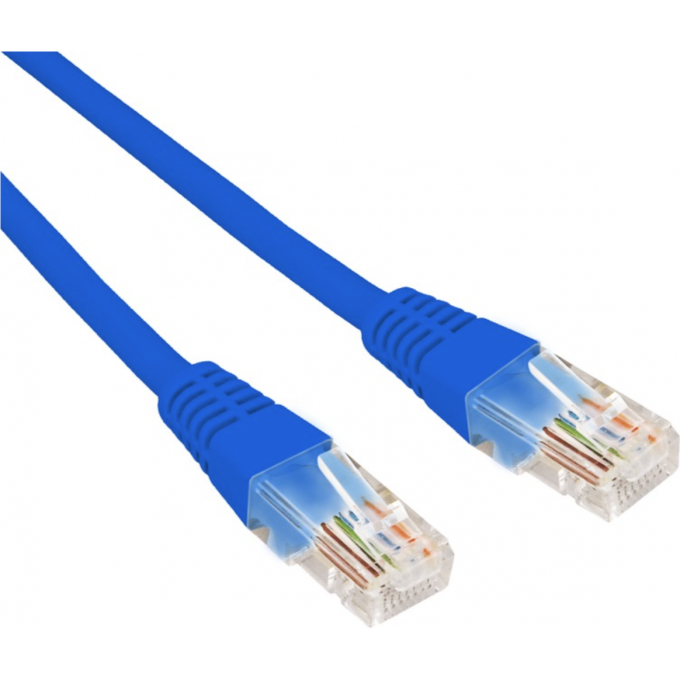 Патч-корд REXANT U/UTP 6, RJ45-RJ45, неэкранированный, 26AWG, LSZH, синий, 1 м 02-0294-1