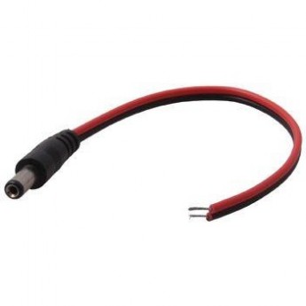 Разъем питания REXANT штекер 2.5х5.5x10 мм с проводом 20 см