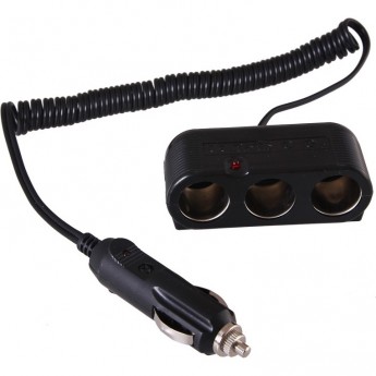 Разветвитель автоприкуривателя REXANT 3 гнезда, шнур спираль 1.5 м Разветвитель автоприкуривателя REXANT 3 гнезда, шнур спираль 1.5 м