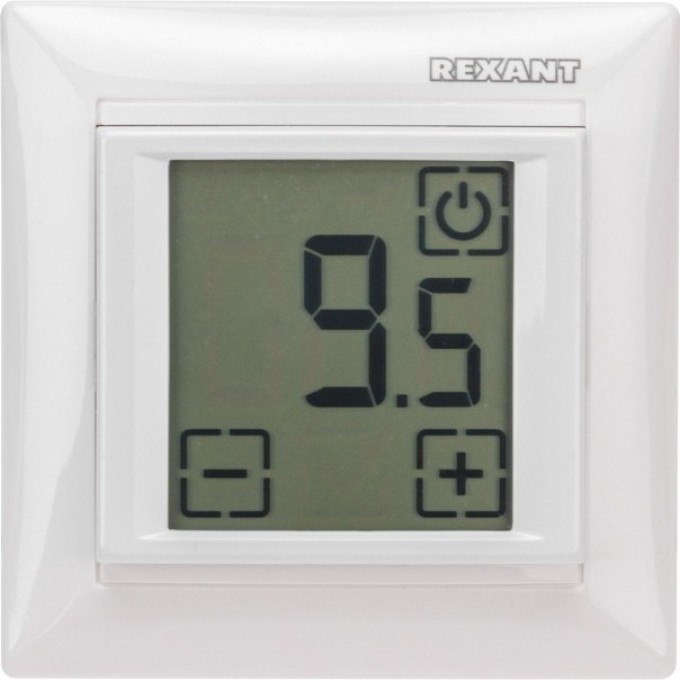 Терморегулятор сенсорный REXANT RX-419B, белый, совместим с Legrand серии Valena 51-0584